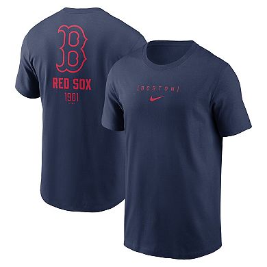 Men's Nike Navy Boston Red Sox Large Logo Back Stack T-Shirt