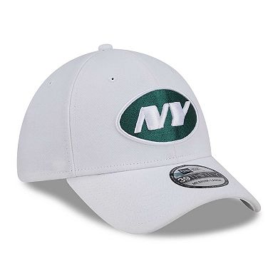 Men's New Era White New York Jets NFL Iced II 39THIRTY Flex Hat