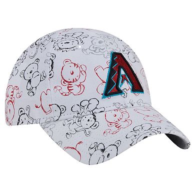 Toddler New Era White Arizona Diamondbacks Animal 9FORTY Flex Hat