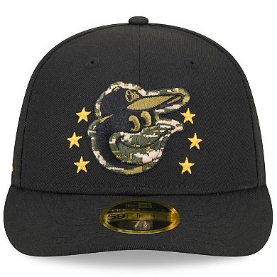 Men's New Era  Black Baltimore Orioles 2024 Armed Forces Day Low Profile 59FIFTY Fitted Hat