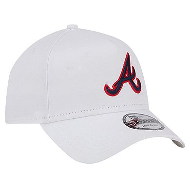 Men's New Era White Atlanta Braves TC A-Frame 9FORTY Adjustable Hat