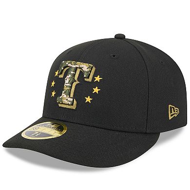 Men's New Era  Black Texas Rangers 2024 Armed Forces Day Low Profile 59FIFTY Fitted Hat