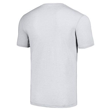 Men's Homage Ash Texas Rangers Grateful Dead Tri-Blend T-Shirt