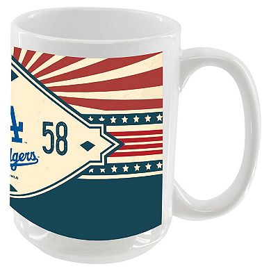 Los Angeles Dodgers 15oz. Americana Diamond Mug