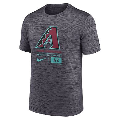 Men's Nike Black Arizona Diamondbacks Large Logo Velocity T-Shirt