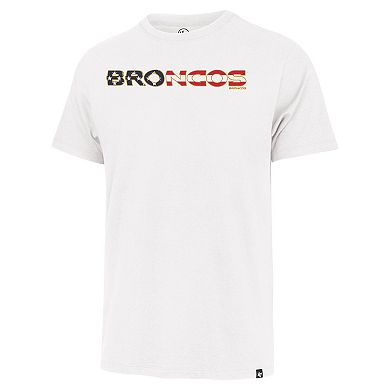 Men's '47 White Denver Broncos Flag Script Franklin T-Shirt