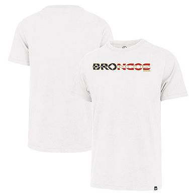 Men's '47 White Denver Broncos Flag Script Franklin T-Shirt
