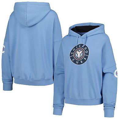 Women's New Era Light Blue Chicago Cubs City Connect Pullover Hoodie
