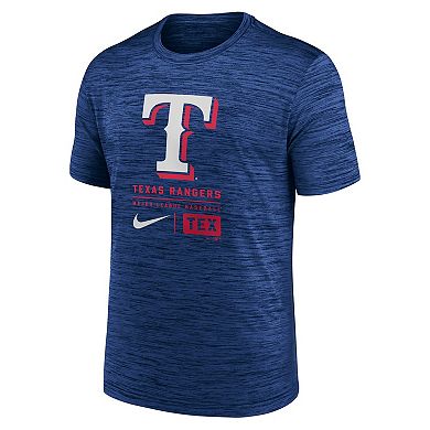 Men's Nike Royal Texas Rangers Large Logo Velocity T-Shirt