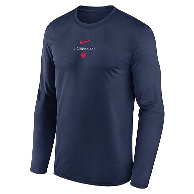 Men's Nike Navy St. Louis Cardinals Large Swoosh Back Legend Performance T-Shirt