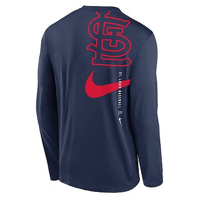 Men's Nike Navy St. Louis Cardinals Large Swoosh Back Legend Performance T-Shirt