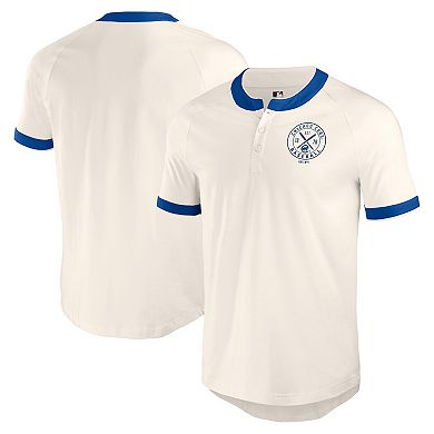Men's Darius Rucker Collection by Fanatics White Chicago Cubs Henley Raglan T-Shirt