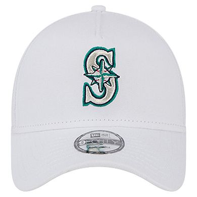 Men's New Era White Seattle Mariners TC A-Frame 9FORTY Adjustable Hat