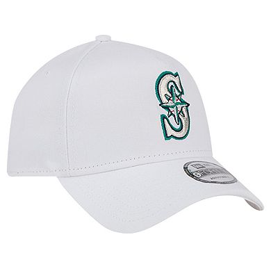 Men's New Era White Seattle Mariners TC A-Frame 9FORTY Adjustable Hat