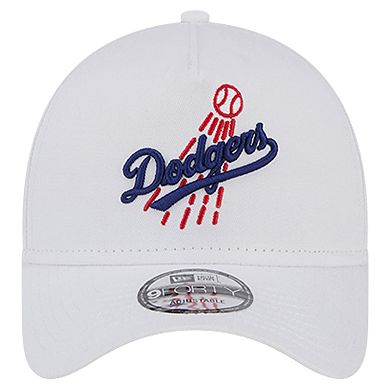 Men's New Era White Los Angeles Dodgers TC A-Frame 9FORTY Adjustable Hat