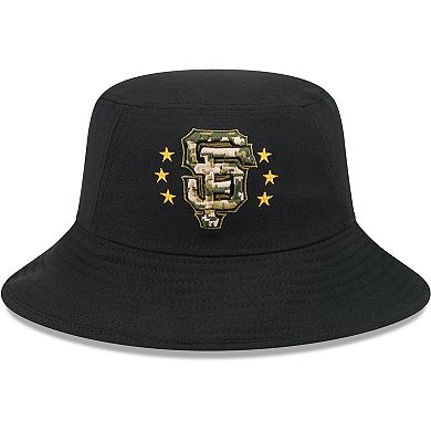 Men's New Era  Black San Francisco Giants 2024 Armed Forces Day Bucket Hat