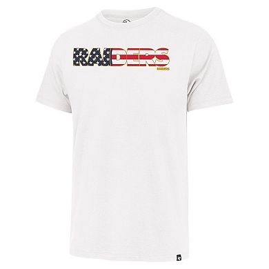 Men's '47 White Las Vegas Raiders Flag Script Franklin T-Shirt