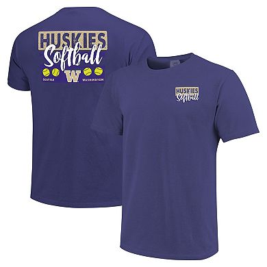 Unisex Purple Washington Huskies Gritty Softball Bats Comfort Colors T-Shirt