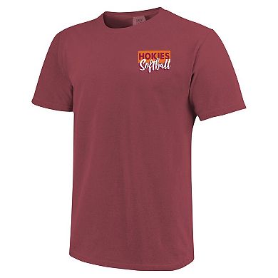 Unisex Maroon Virginia Tech Hokies Gritty Softball Bats Comfort Colors T-Shirt