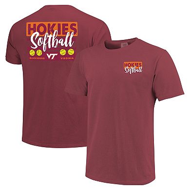 Unisex Maroon Virginia Tech Hokies Gritty Softball Bats Comfort Colors T-Shirt
