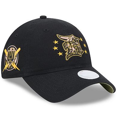 Women's New Era  Black Detroit Tigers 2024 Armed Forces Day 9TWENTY Adjustable Hat