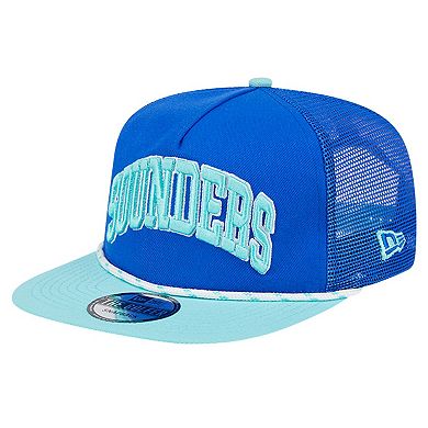 Men's New Era Blue Seattle Sounders FC Throwback Golfer Snapback Hat