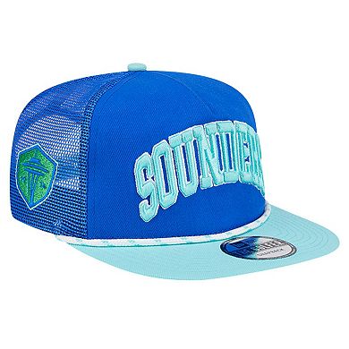 Men's New Era Blue Seattle Sounders FC Throwback Golfer Snapback Hat