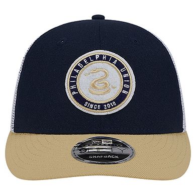 Men's New Era Navy Philadelphia Union Throwback Trucker Low Profile 9FIFTY Snapback Hat