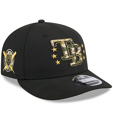Men's New Era  Black Tampa Bay Rays 2024 Armed Forces Day Low Profile 9FIFTY Snapback Hat