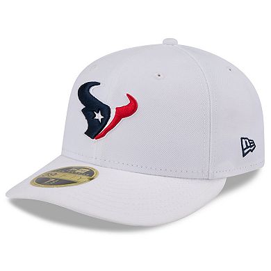 Men's New Era White Houston Texans Omaha Low Profile 59FIFTY Fitted Hat