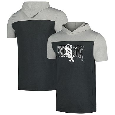 Men's New Era Black Chicago White Sox Active Brushed Hoodie T-Shirt