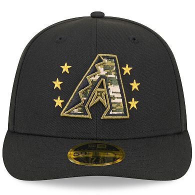 Men's New Era  Black Arizona Diamondbacks 2024 Armed Forces Day Low Profile 59FIFTY Fitted Hat