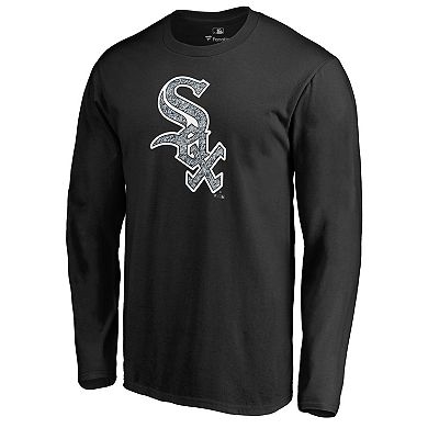 Men's Fanatics Branded Black Chicago White Sox Static Logo Long Sleeve T-Shirt