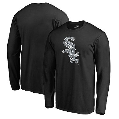 Men's Fanatics Branded Black Chicago White Sox Static Logo Long Sleeve T-Shirt