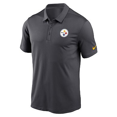 Men's Nike Anthracite Pittsburgh Steelers Franchise Team Logo Performance Polo
