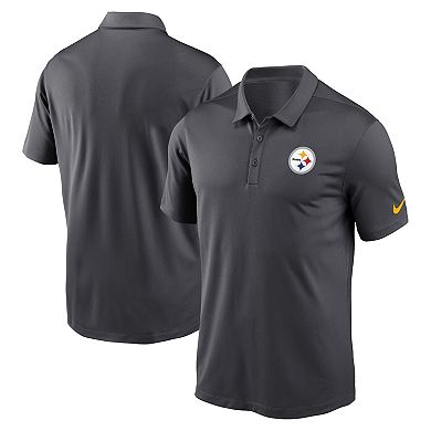 Men's Nike Anthracite Pittsburgh Steelers Franchise Team Logo Performance Polo