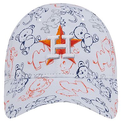 Toddler New Era White Houston Astros Animal 9FORTY Flex Hat