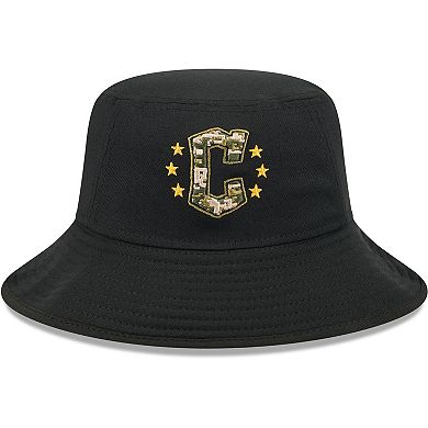 Men's New Era  Black Cleveland Guardians 2024 Armed Forces Day Bucket Hat