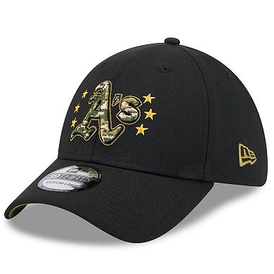 Men's New Era  Black Oakland Athletics 2024 Armed Forces Day 39THIRTY Flex Hat