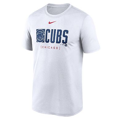 Men's Nike White Chicago Cubs Knockout Legend Performance T-Shirt