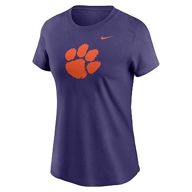 Women's Nike Purple Clemson Tigers Primetime Evergreen Logo T-Shirt