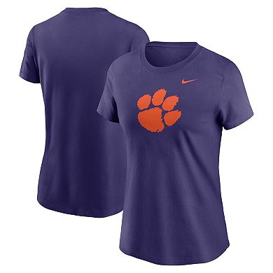 Women's Nike Purple Clemson Tigers Primetime Evergreen Logo T-Shirt