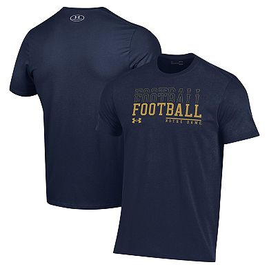 Men's Under Armour Navy Notre Dame Fighting Irish 2024 Sideline Football Performance T-Shirt