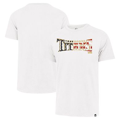 Men's '47 White Tennessee Titans Flag Script Franklin T-Shirt