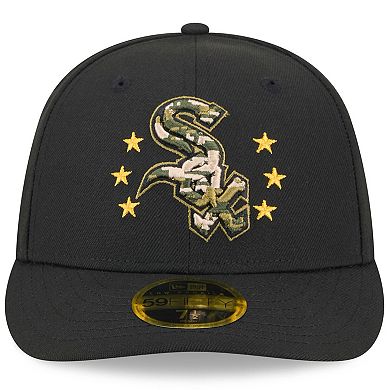 Men's New Era  Black Chicago White Sox 2024 Armed Forces Day Low Profile 59FIFTY Fitted Hat