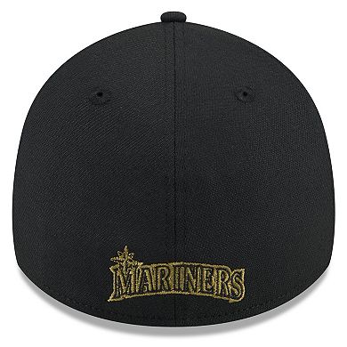 Men's New Era  Black Seattle Mariners 2024 Armed Forces Day 39THIRTY Flex Hat