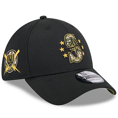 Men's New Era  Black Seattle Mariners 2024 Armed Forces Day 39THIRTY Flex Hat