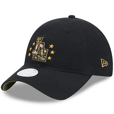 Women's New Era  Black Los Angeles Dodgers 2024 Armed Forces Day 9TWENTY Adjustable Hat