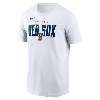 Men's Nike White Boston Red Sox Home Team Bracket Stack T-Shirt