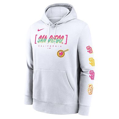 Men's Nike White San Diego Padres City Connect Club Pullover Hoodie